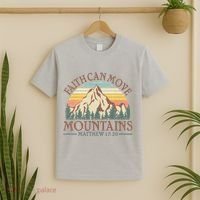 Vintage Faith Can Move Mountains Matthew 17:20 T-Shirt thumb 2