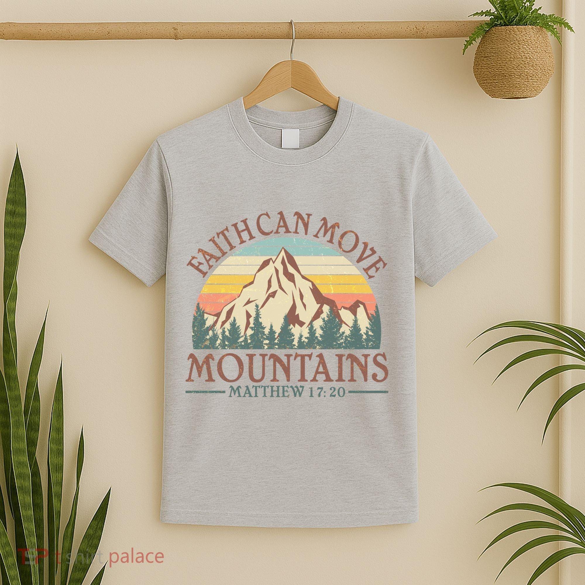 Vintage Faith Can Move Mountains Matthew 17:20 T-Shirt