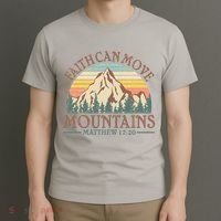 Vintage Faith Can Move Mountains Matthew 17:20 T-Shirt thumb 3