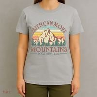 Vintage Faith Can Move Mountains Matthew 17:20 T-Shirt thumb 4