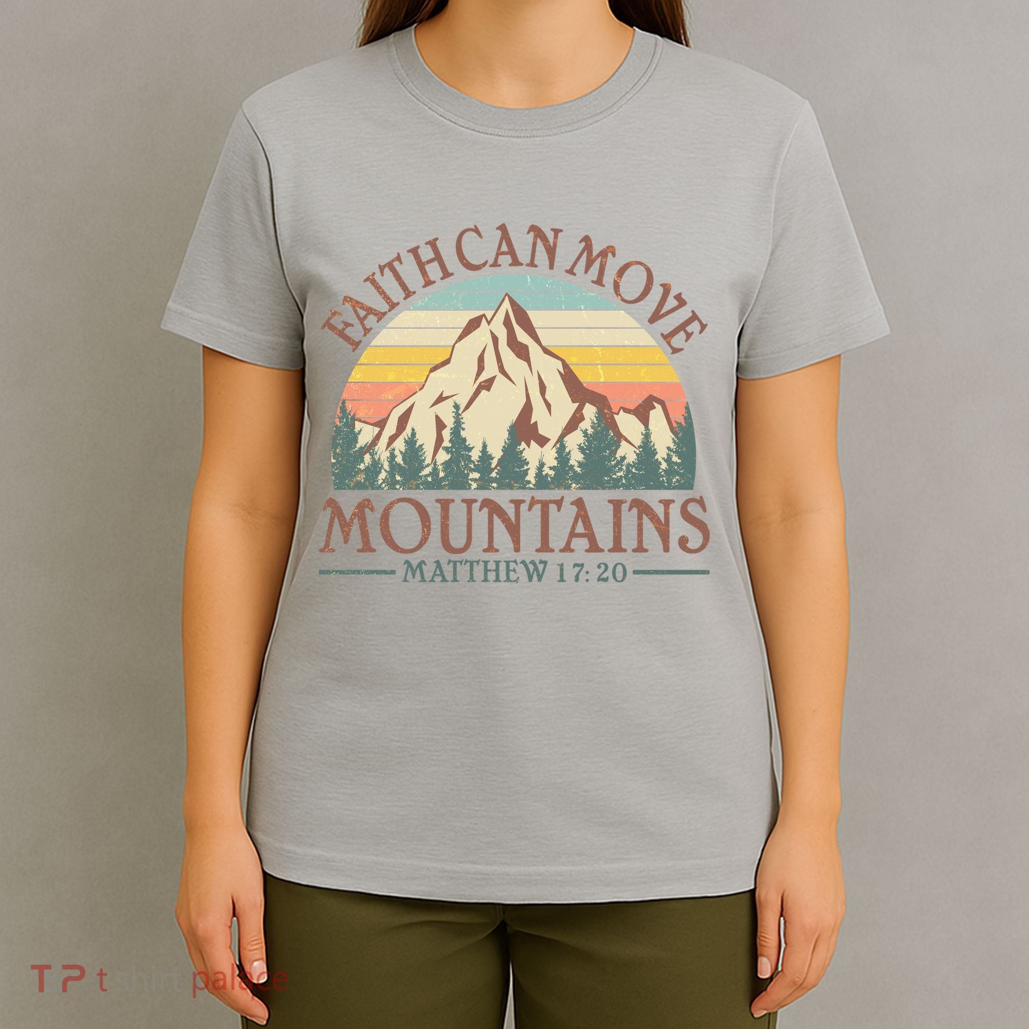 Vintage Faith Can Move Mountains Matthew 17:20 T-Shirt