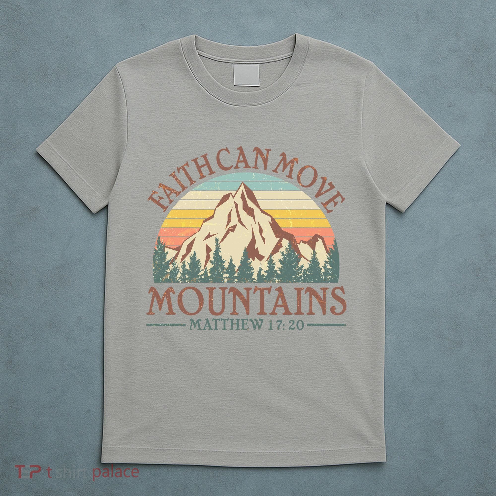 Vintage Faith Can Move Mountains Matthew 17:20 T-Shirt