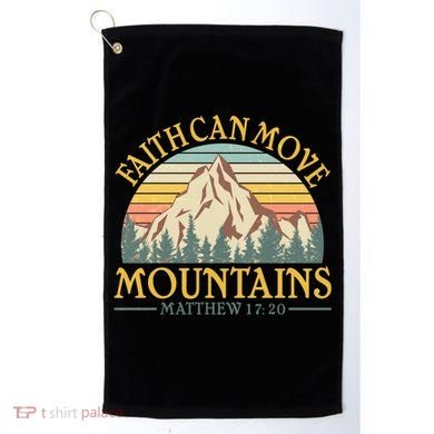 Vintage Faith Can Move Mountains Matthew 17:20 Golf Towel
