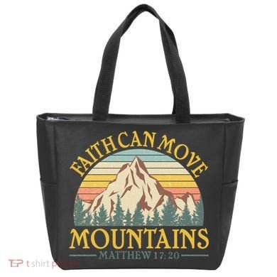 Vintage Faith Can Move Mountains Matthew 17:20 Tote Bag