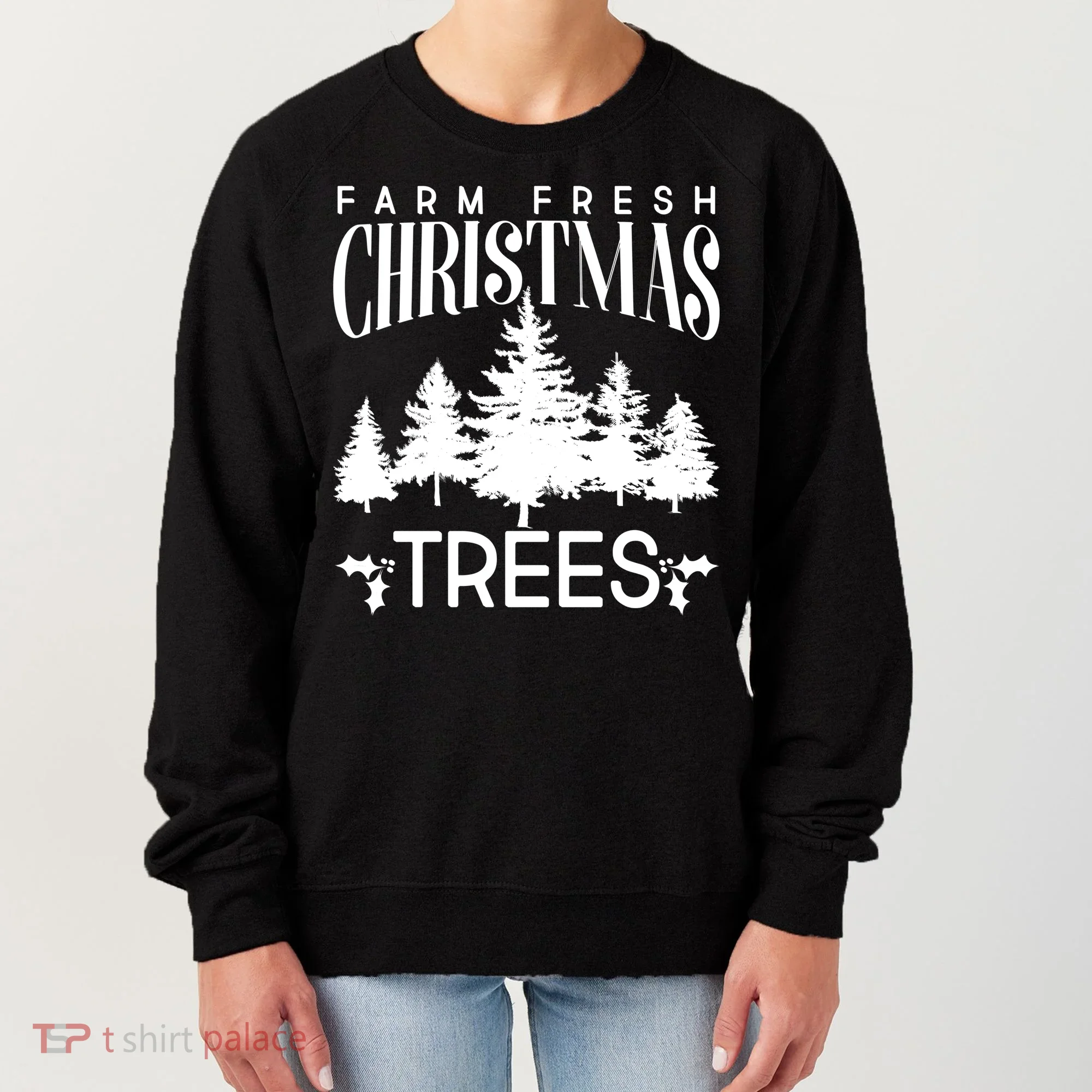 Vintage Farm Fresh Christmas Trees Women's Sweatshirt
