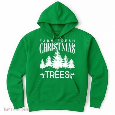 Vintage Farm Fresh Christmas Trees Hoodie