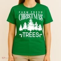 Vintage Farm Fresh Christmas Trees T-Shirt thumb 4