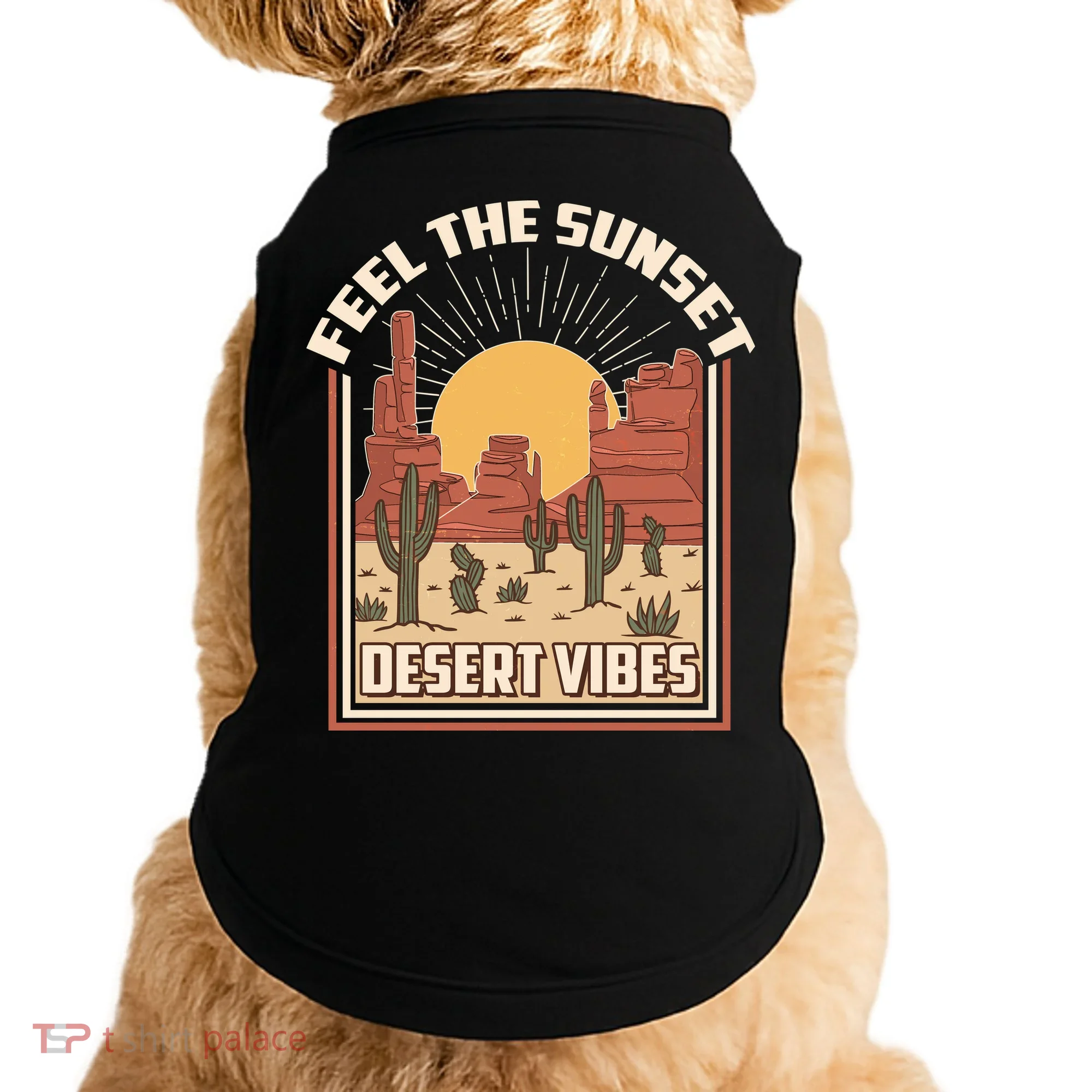 Vintage Feel The Sunset Desert Vibes Doggie Tank