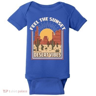 Vintage Feel The Sunset Desert Vibes Baby Bodysuit