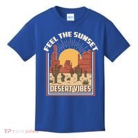 Vintage Feel The Sunset Desert Vibes Kids T-Shirt thumb 0