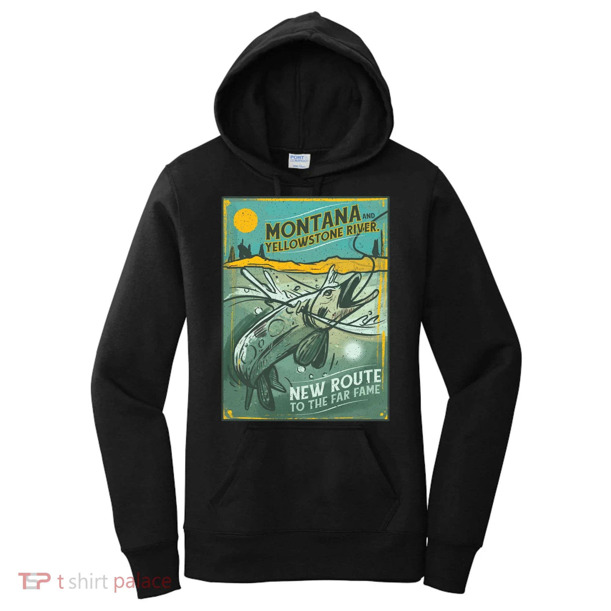 Vintage Fishing Montana Women's Hoodie