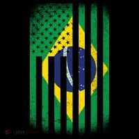 Vintage Flag Of Brazil T-Shirt thumb 7