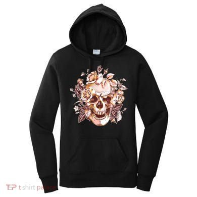 Vintage Floral Flower Skull Women's Hoodie