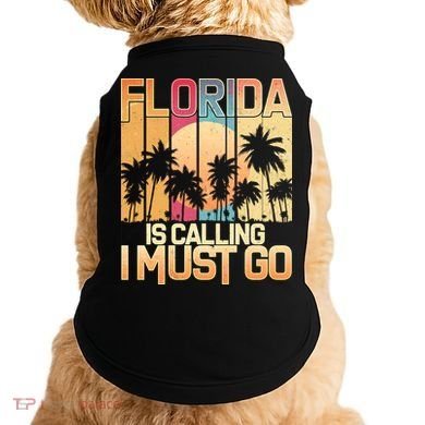 Vintage Florida Is Calling I Must Go Doggie Tank