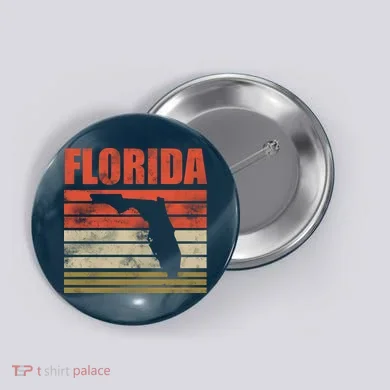 Vintage Florida State Map Button