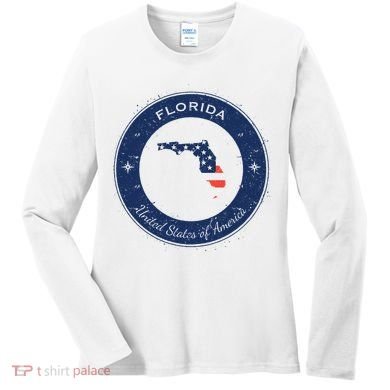 Vintage Florida USA Badge Women's Long Sleeve Shirt