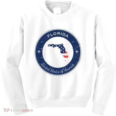 Vintage Florida USA Badge Kids Sweatshirt
