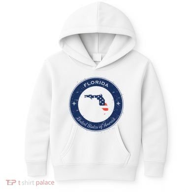 Vintage Florida USA Badge Kids Hoodie