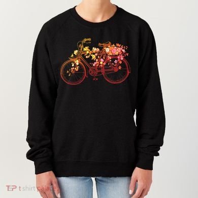 Vintage Flower Bicycle  Women's Sweatshirt