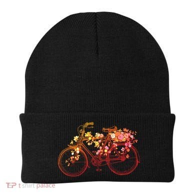 Vintage Flower Bicycle  Beanie