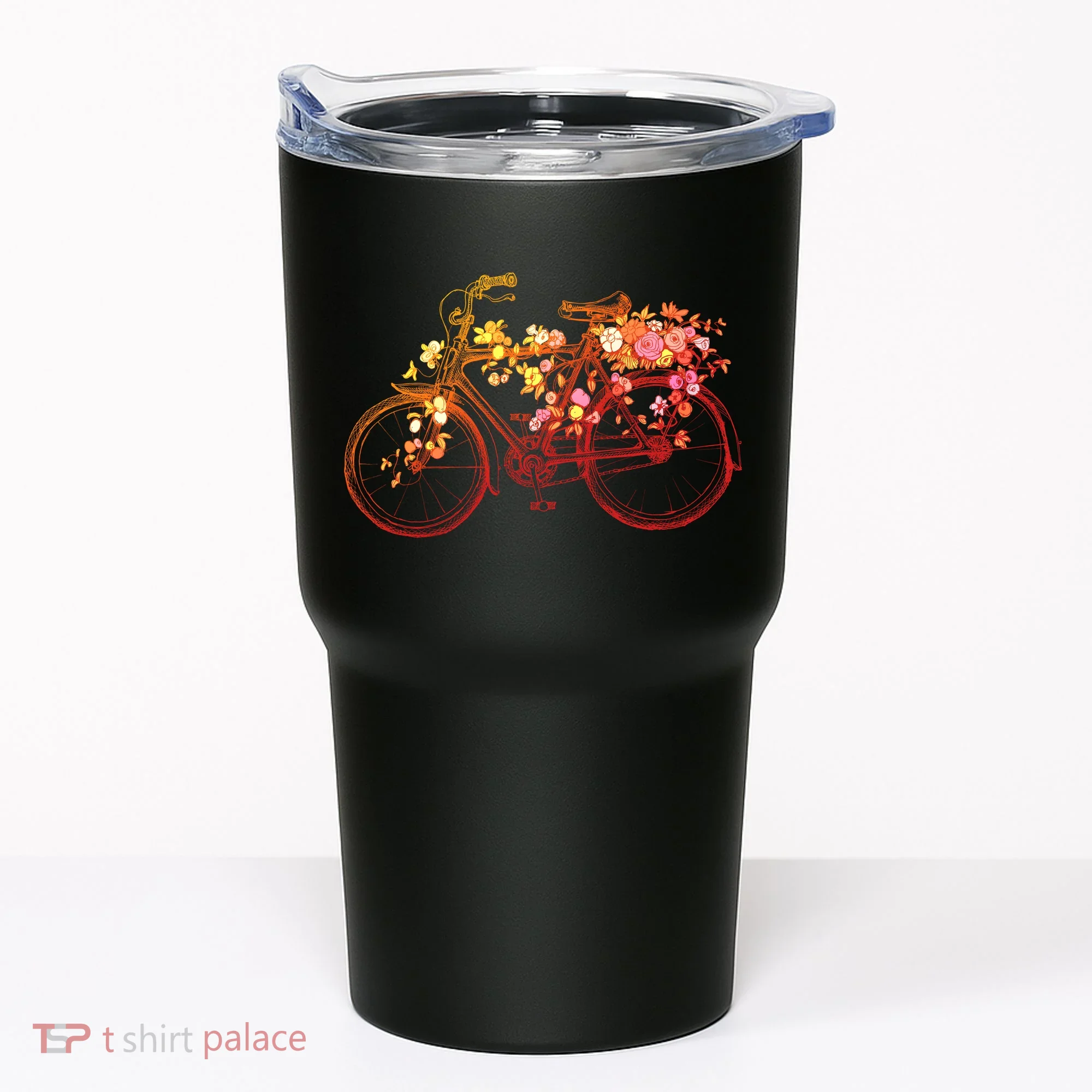 Vintage Flower Bicycle  Tumbler