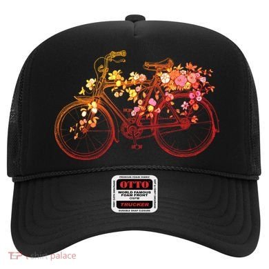 Vintage Flower Bicycle  Hat