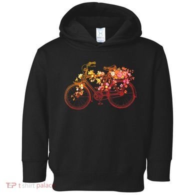 Vintage Flower Bicycle  Toddler Hoodie