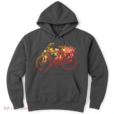 Vintage Flower Bicycle  Hoodie