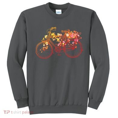 Vintage Flower Bicycle  Sweatshirt