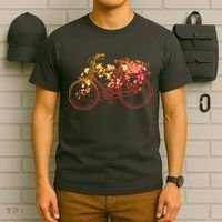 Vintage Flower Bicycle  T-Shirt thumb 6