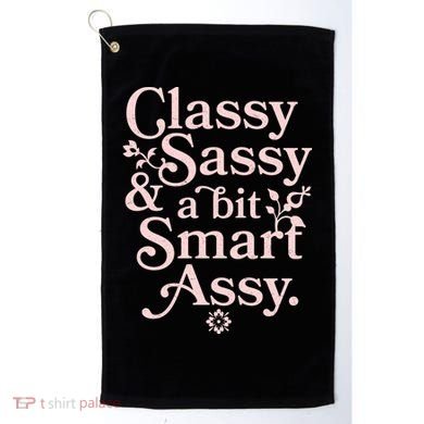Vintage Funny Classy Sassy & A Bit Smart Assy Golf Towel