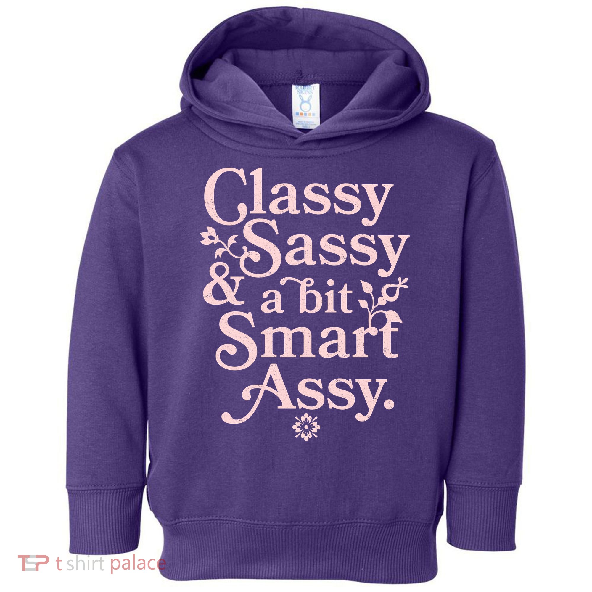 Vintage Funny Classy Sassy & A Bit Smart Assy Toddler Hoodie