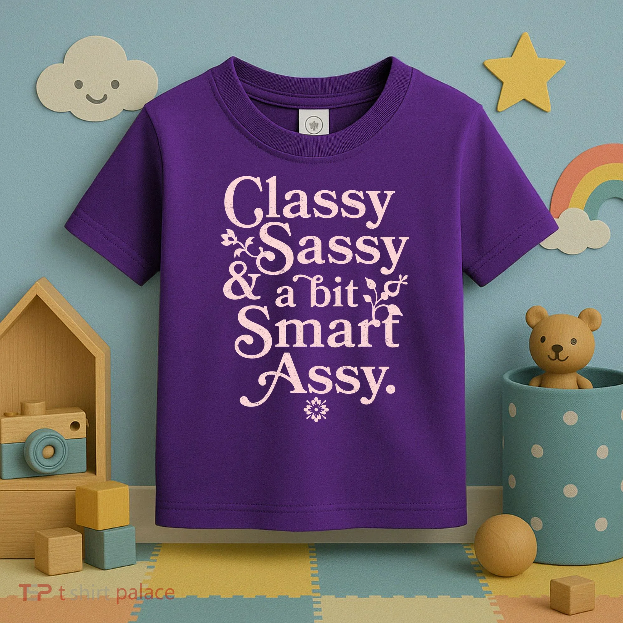 Vintage Funny Classy Sassy & A Bit Smart Assy Toddler T-Shirt
