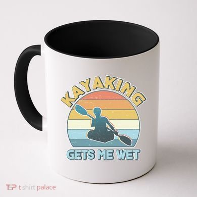 Vintage Funny Kayaking Get Me Wet Coffee Mug