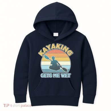 Vintage Funny Kayaking Get Me Wet Kids Hoodie