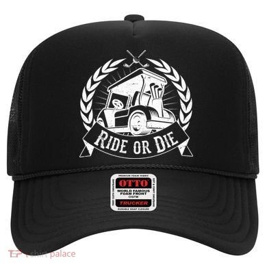 Vintage Funny Ride or Die Golf Cart Golfing Fan Hat