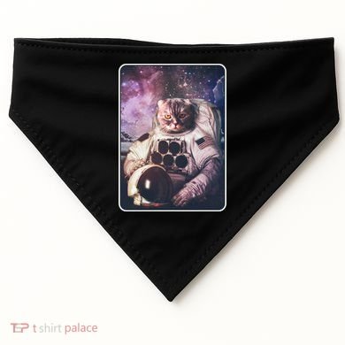 Vintage Galaxy Space Astronaut Cat USA-Made Doggie Bandana