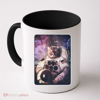 Vintage Galaxy Space Astronaut Cat Coffee Mug