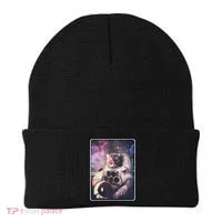 Vintage Galaxy Space Astronaut Cat Beanie thumb 0