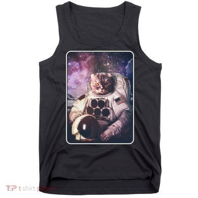 Vintage Galaxy Space Astronaut Cat Tank Top
