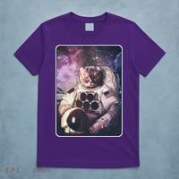 Vintage Galaxy Space Astronaut Cat T-Shirt thumb 5