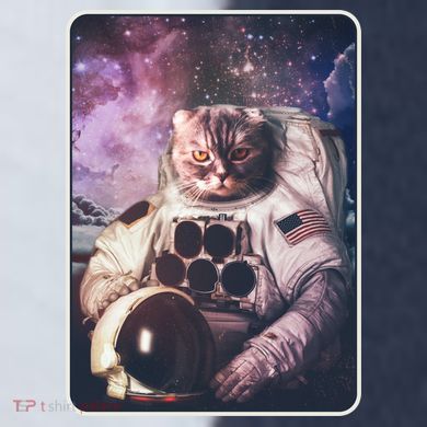 Vintage Galaxy Space Astronaut Cat Sport-Tek Competitor United Soccer Jersey