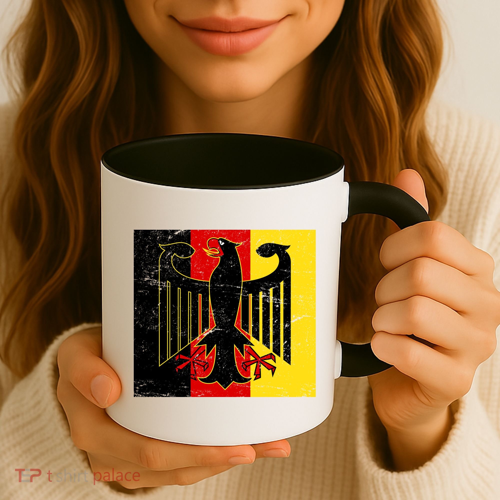 Vintage German Eagle Emblem Flag Coffee Mug
