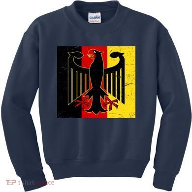 Vintage German Eagle Emblem Flag Kids Sweatshirt