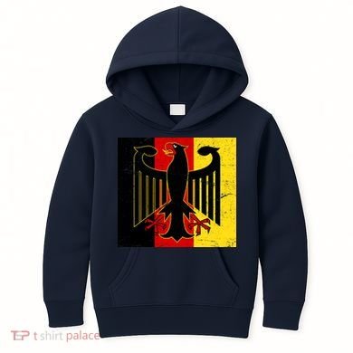 Vintage German Eagle Emblem Flag Kids Hoodie