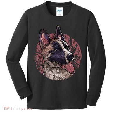 Vintage German Shepherd Kids Long Sleeve Shirt