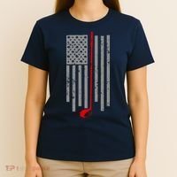 Vintage Golf American Flag USA T-Shirt thumb 4