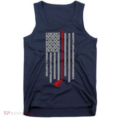 Vintage Golf American Flag USA Tank Top