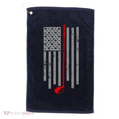 Vintage Golf American Flag USA Golf Towel