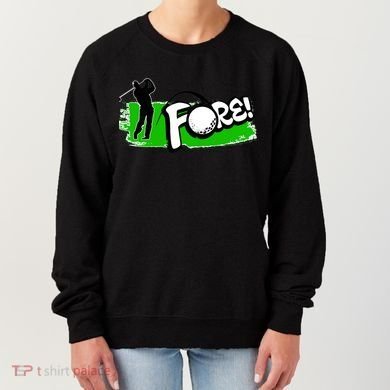Vintage Golfer Swinging and Saying Fore Women's Sweatshirt
